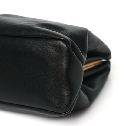 Celine Calfskin Pleated French Lock Clutch Black 11 of 11