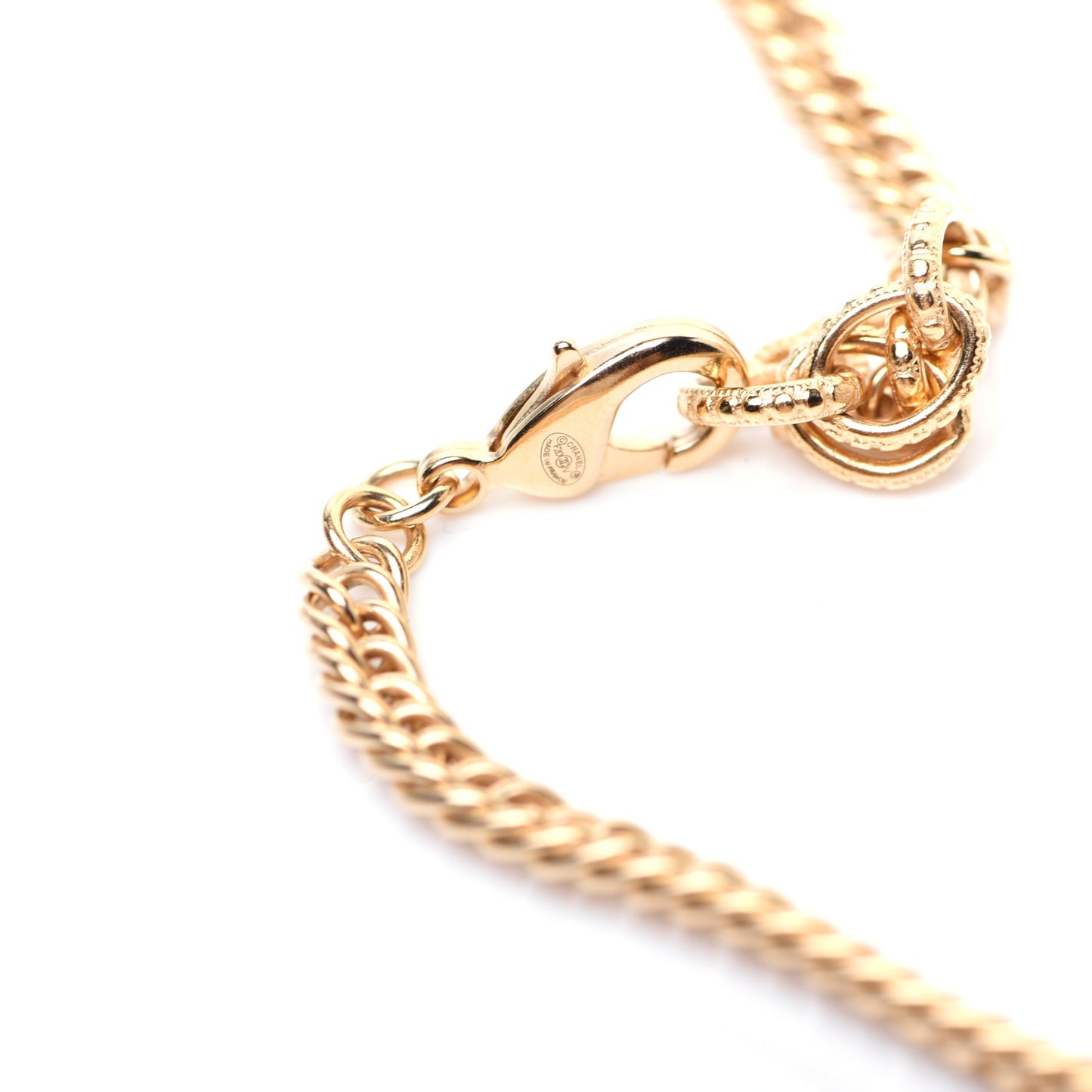 ID Dog Tag Charm Necklace Gold