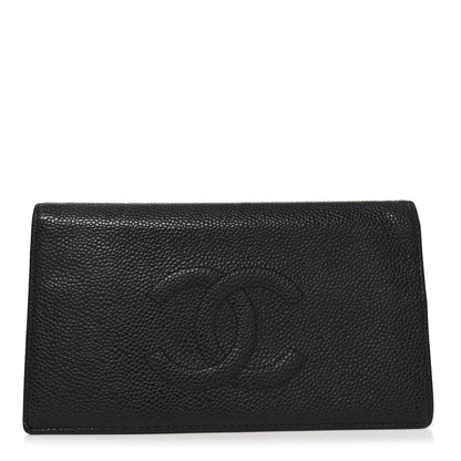 Chanel Caviar Timeless CC Yen Wallet Black 2 of 14