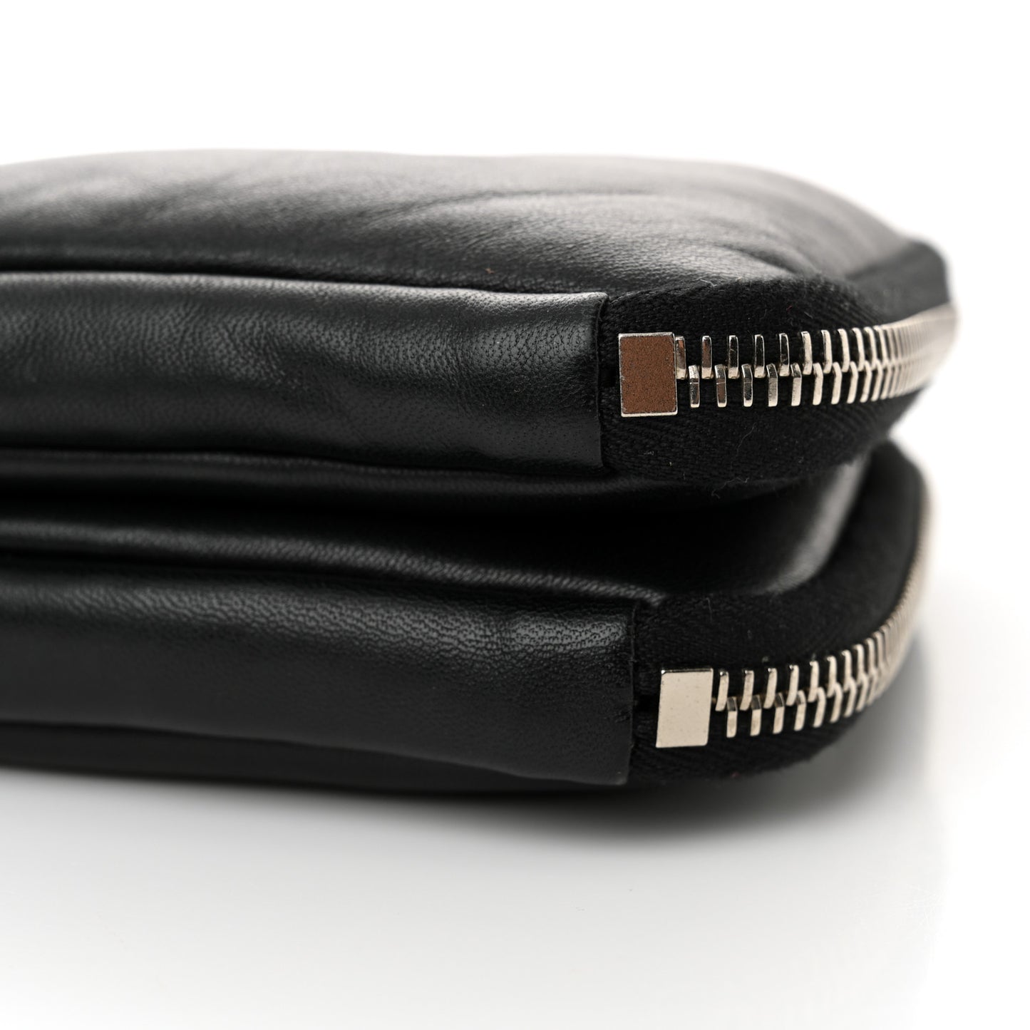 Nappa Soft Padded Mini Triangle Crossbody Pouch Black