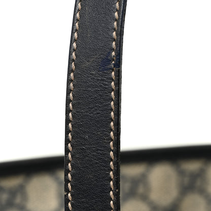 Gucci GG Supreme Monogram Medium Zippered Shopping Tote Navy 13 of 25