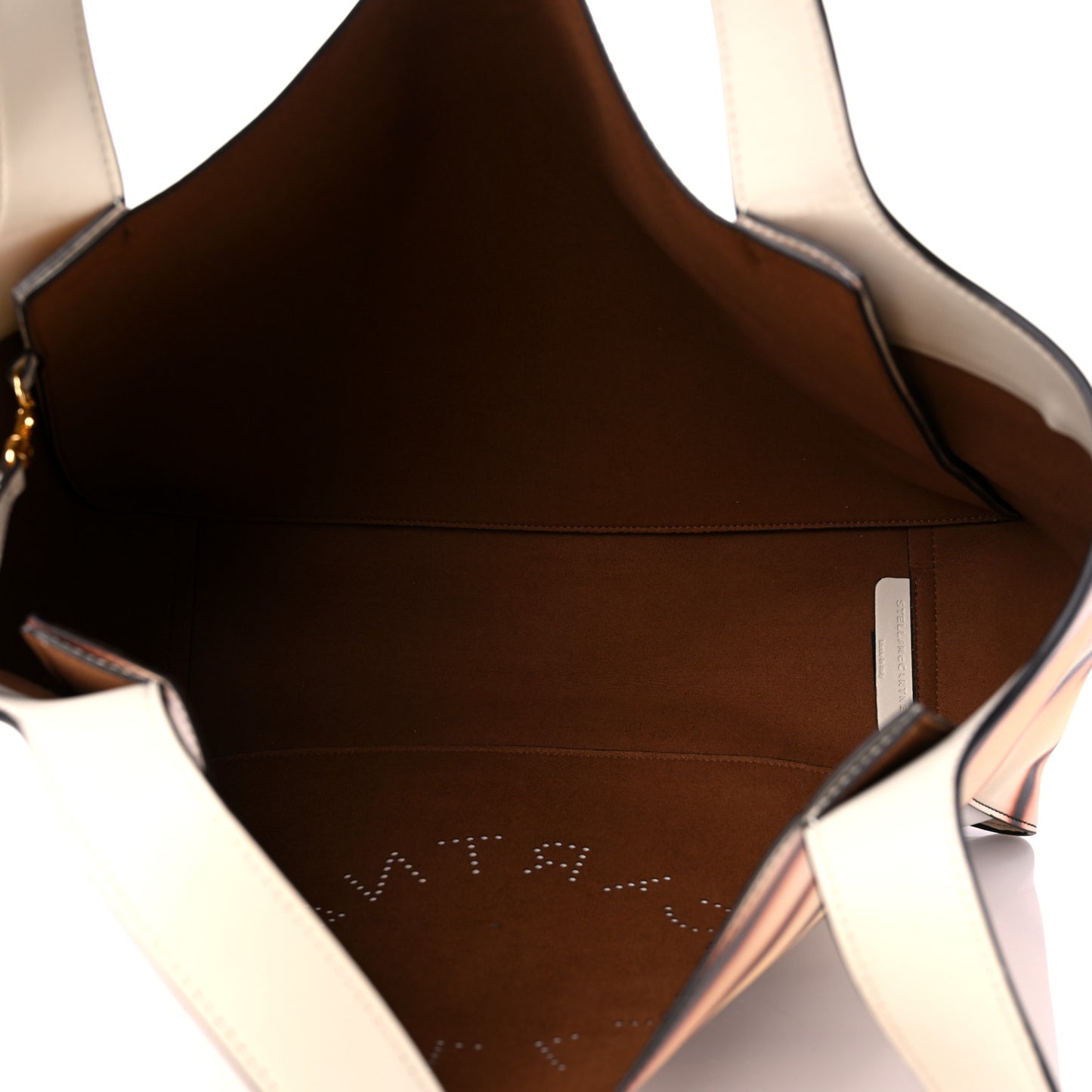 Eco Alter Tiger Print Perforated Logo Tote Bag Brown Ivory