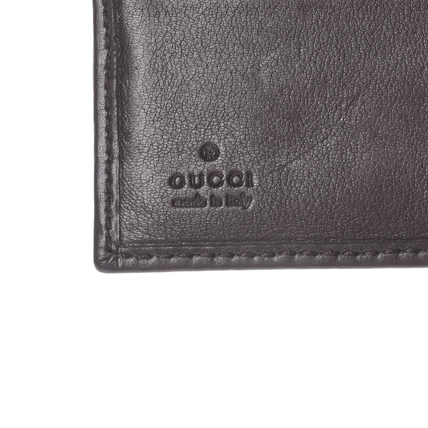 Gucci GG Supreme Monogram Web Bi-Fold Wallet Yellow Black 6 of 7