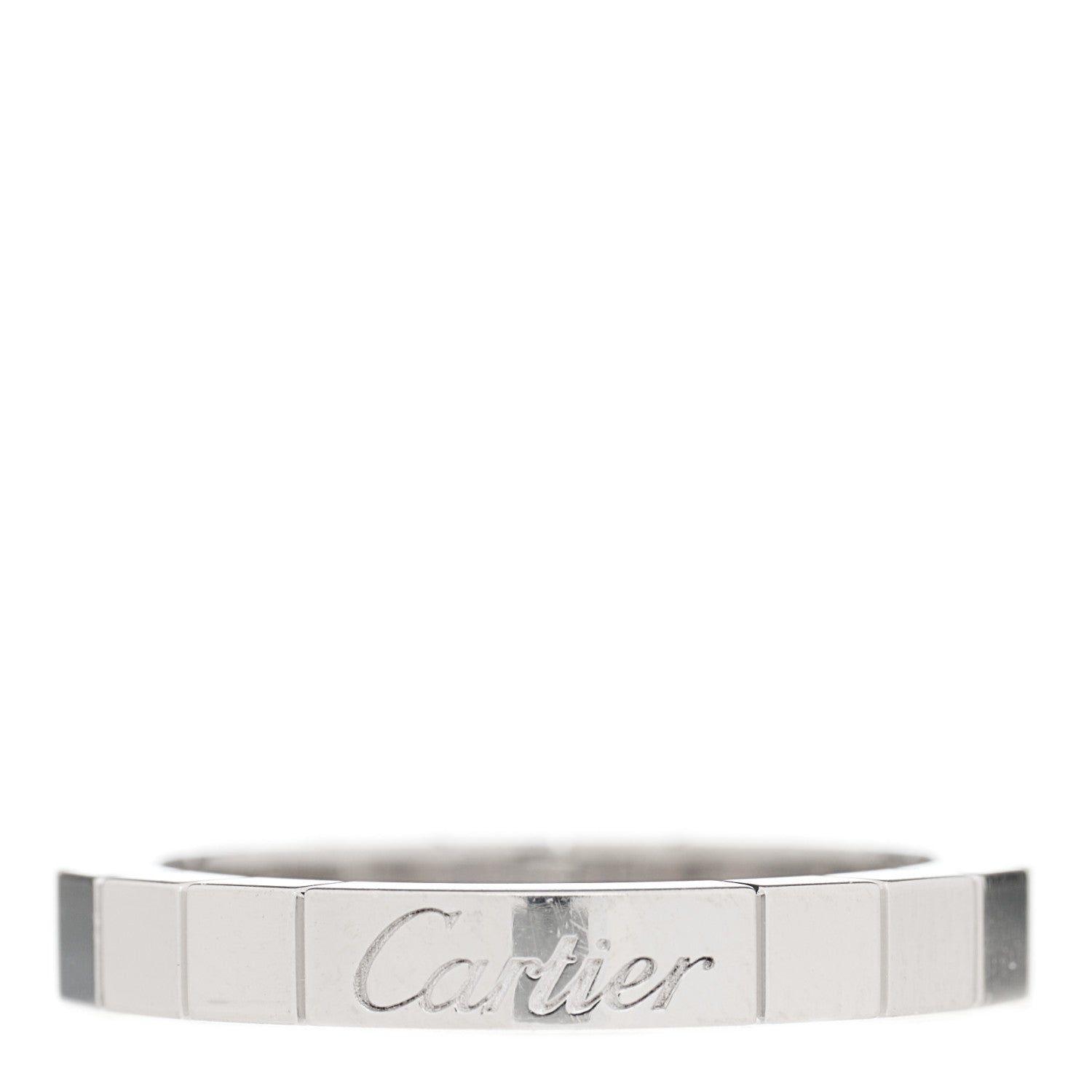 Cartier 18K White Gold Lanieres Ring 53 6.5 1 of 4