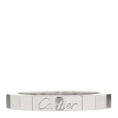 Cartier 18K White Gold Lanieres Ring 53 6.5 1 of 4