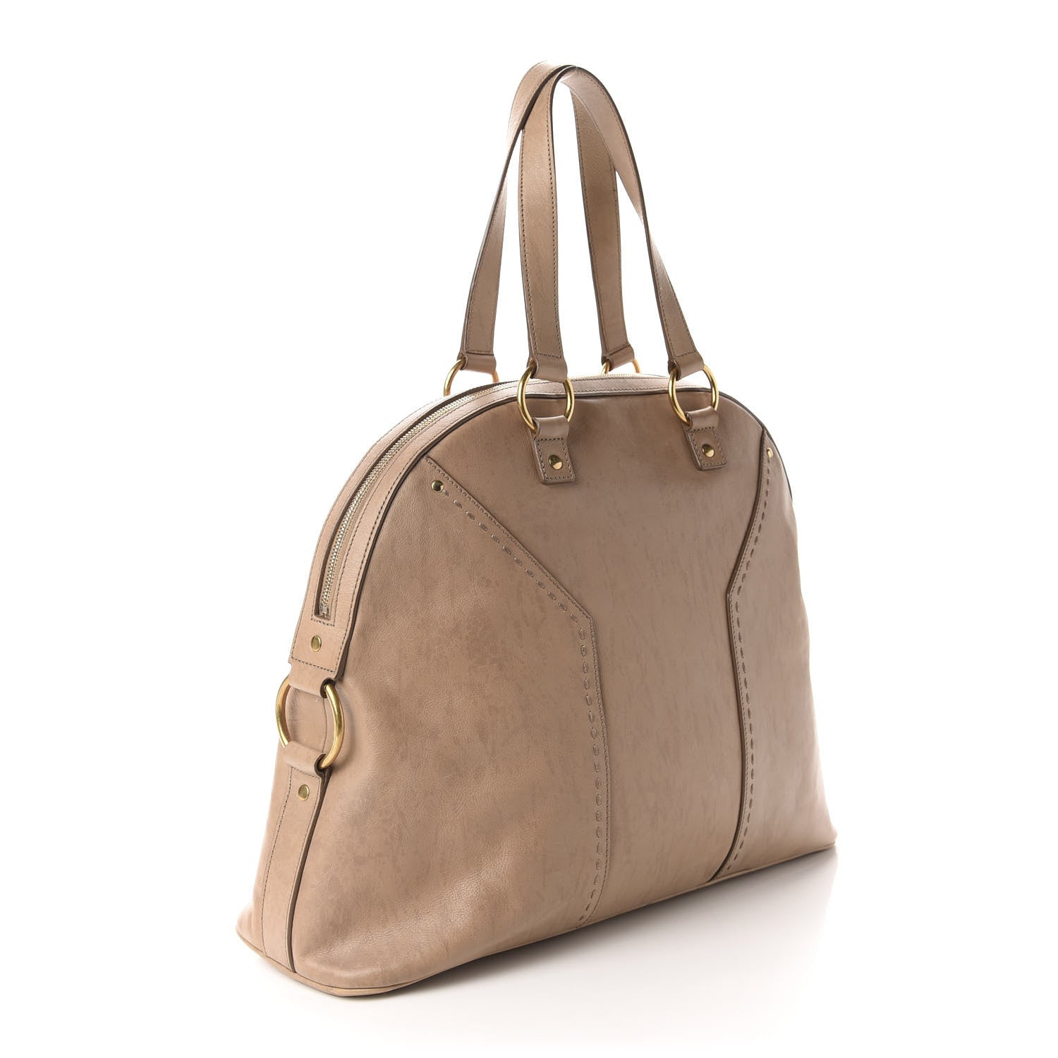 Saint Laurent Calfskin Oversized Muse Beige 2 of 10