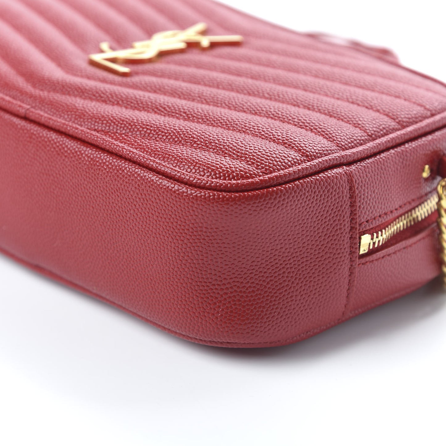 Grain De Poudre Matelasse Monogram Mini Lou Camera Bag Eros Red