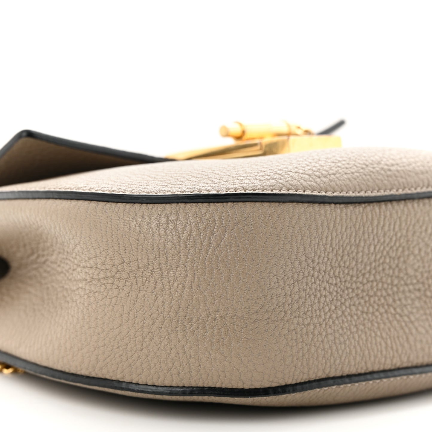 Grained Lambskin Drew Shoulder Bag Motty Grey