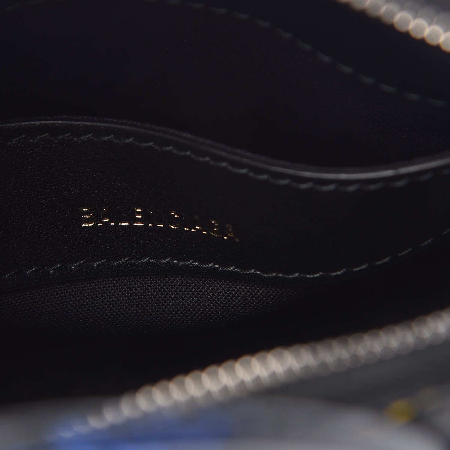 Balenciaga Calfskin Logo Print XXS Ville Top Handle Bag Black Multicolor 6 of 8