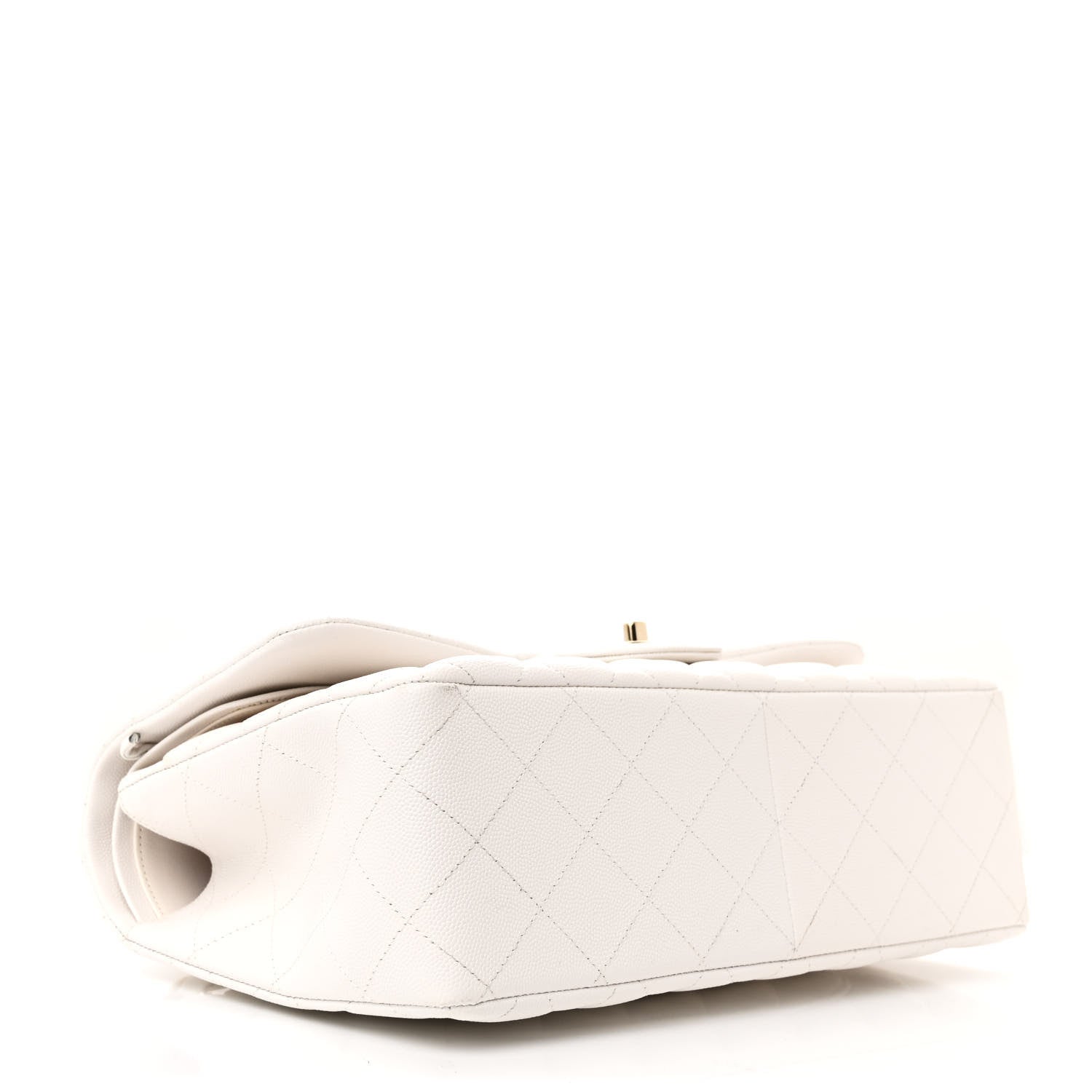 Chanel Caviar Quilted Jumbo Double Flap White 4 of 11