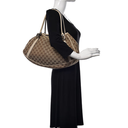 Gucci Monogram Medium GG Twins Shoulder Bag Tan 2 of 14