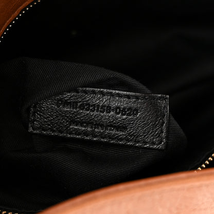Saint Laurent Crinkled Calfskin Matelasse Monogram Medium Niki Chain Satchel Caramel 6 of 10