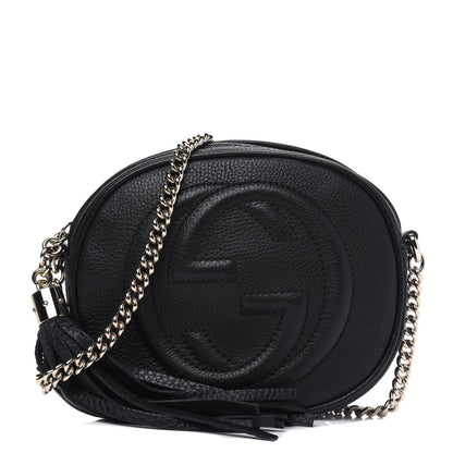 Gucci Pebbled Calfskin Mini Soho Chain Bag Black 1 of 4