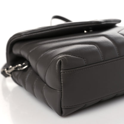 Saint Laurent SAINT LAURENT Calfskin Y Quilted Monogram Toy Loulou Crossbody Bag Earth 8 of 9