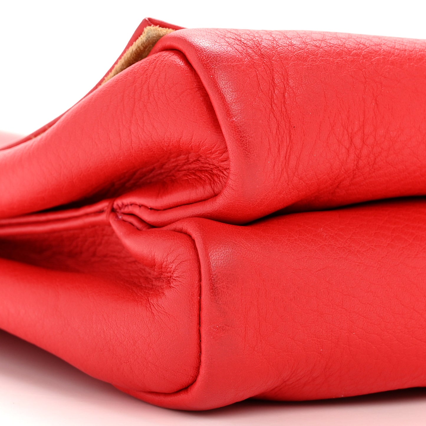 Grained Calfskin Pequin Embossed Medium Claudia Shoulder Bag Red