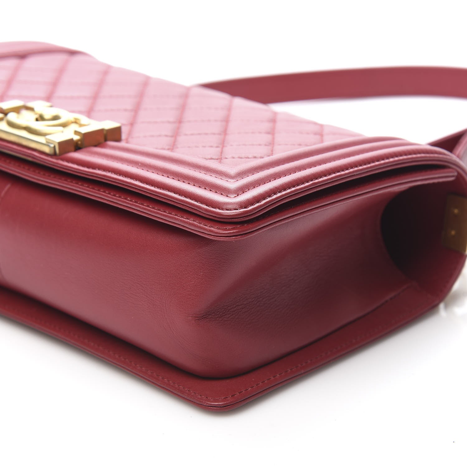 Chanel Calfskin Quilted Medium Boy Flap Red 9 of 10