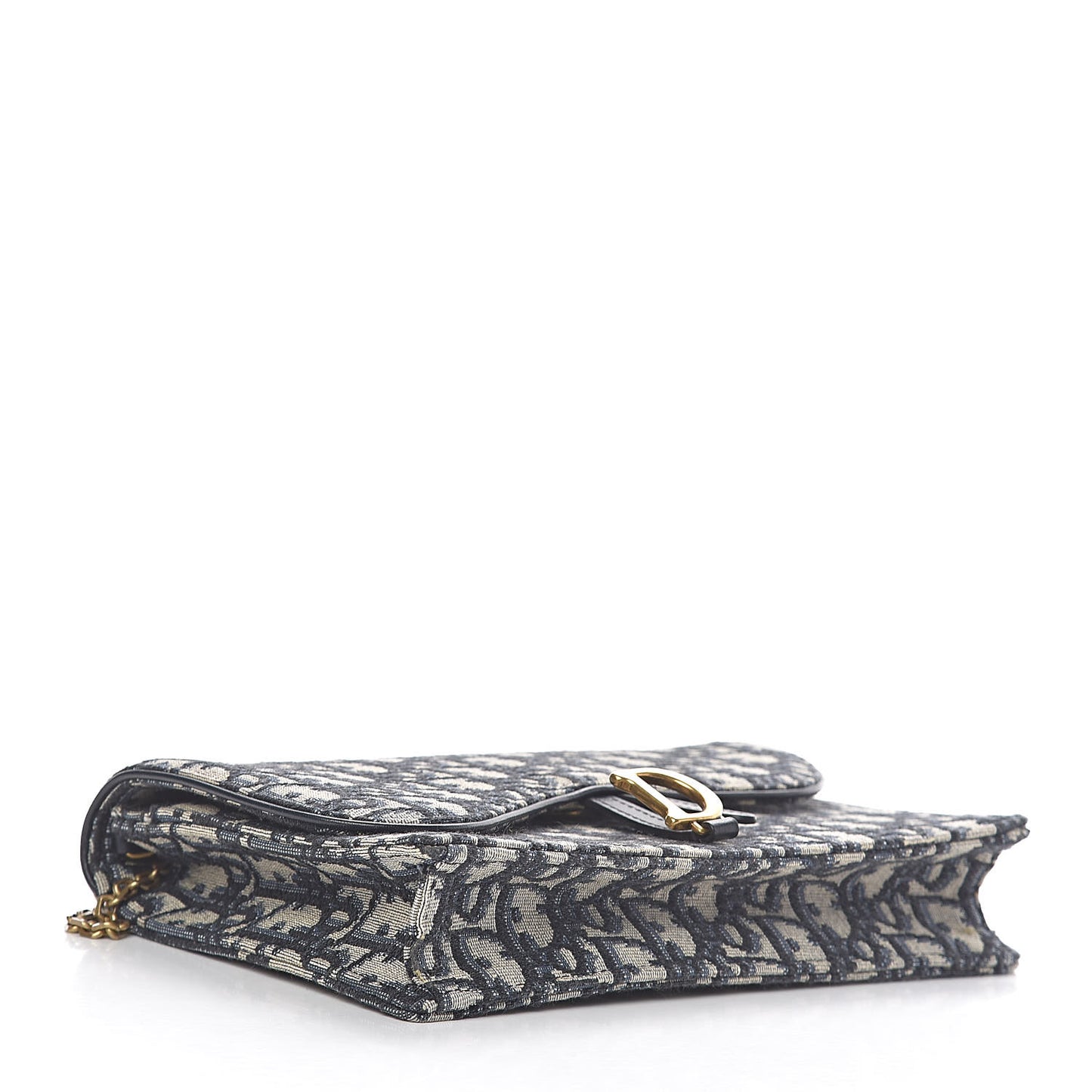 Oblique Saddle Chain Pouch Blue