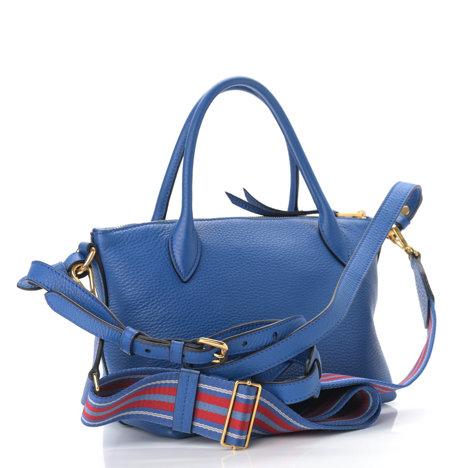 Prada Vitello Daino Tote Azzurro 3 of 11