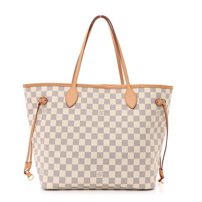 Louis Vuitton Damier Azur Neo Neverfull MM Rose Ballerine 1 of 9