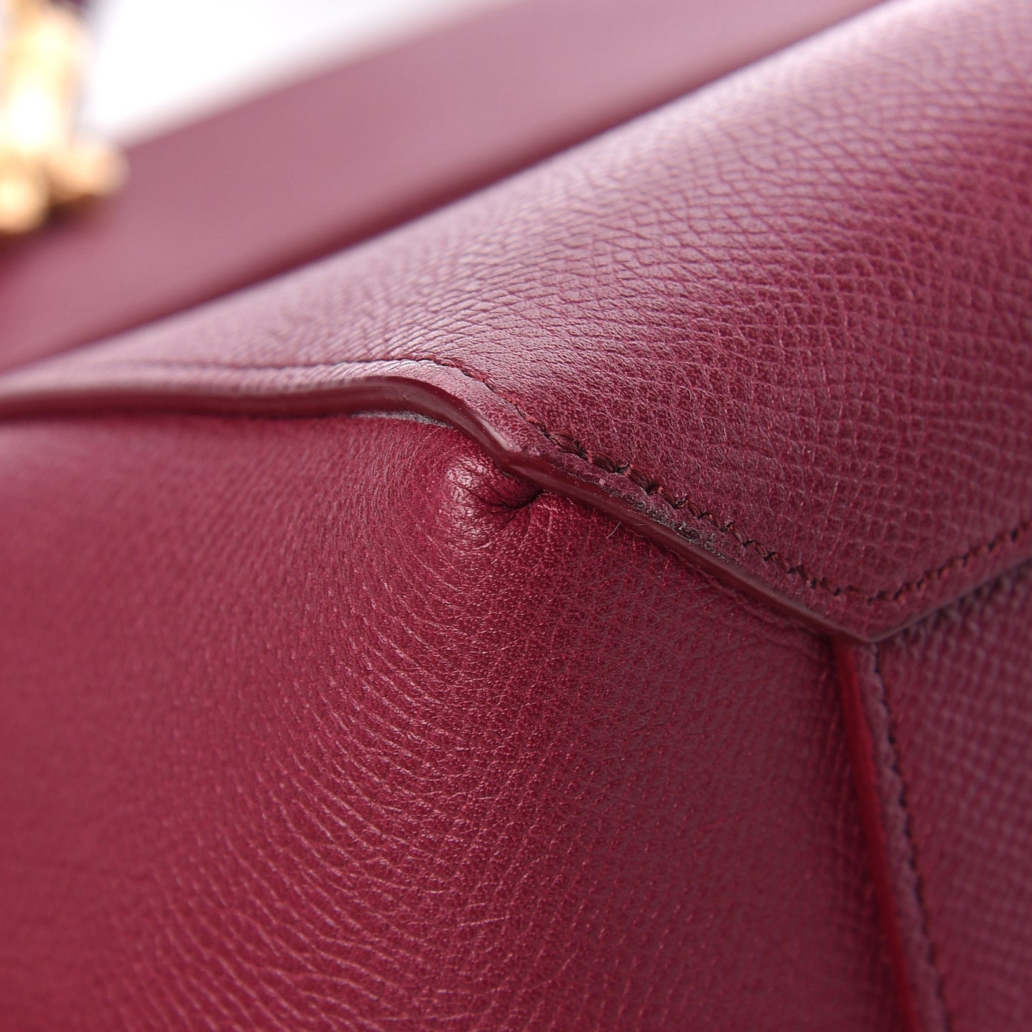 Grained Calfskin Micro Belt Bag Plum