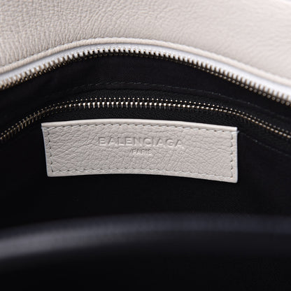 Balenciaga Calfskin Medium Logo North South Shopping Tote White 8 of 10