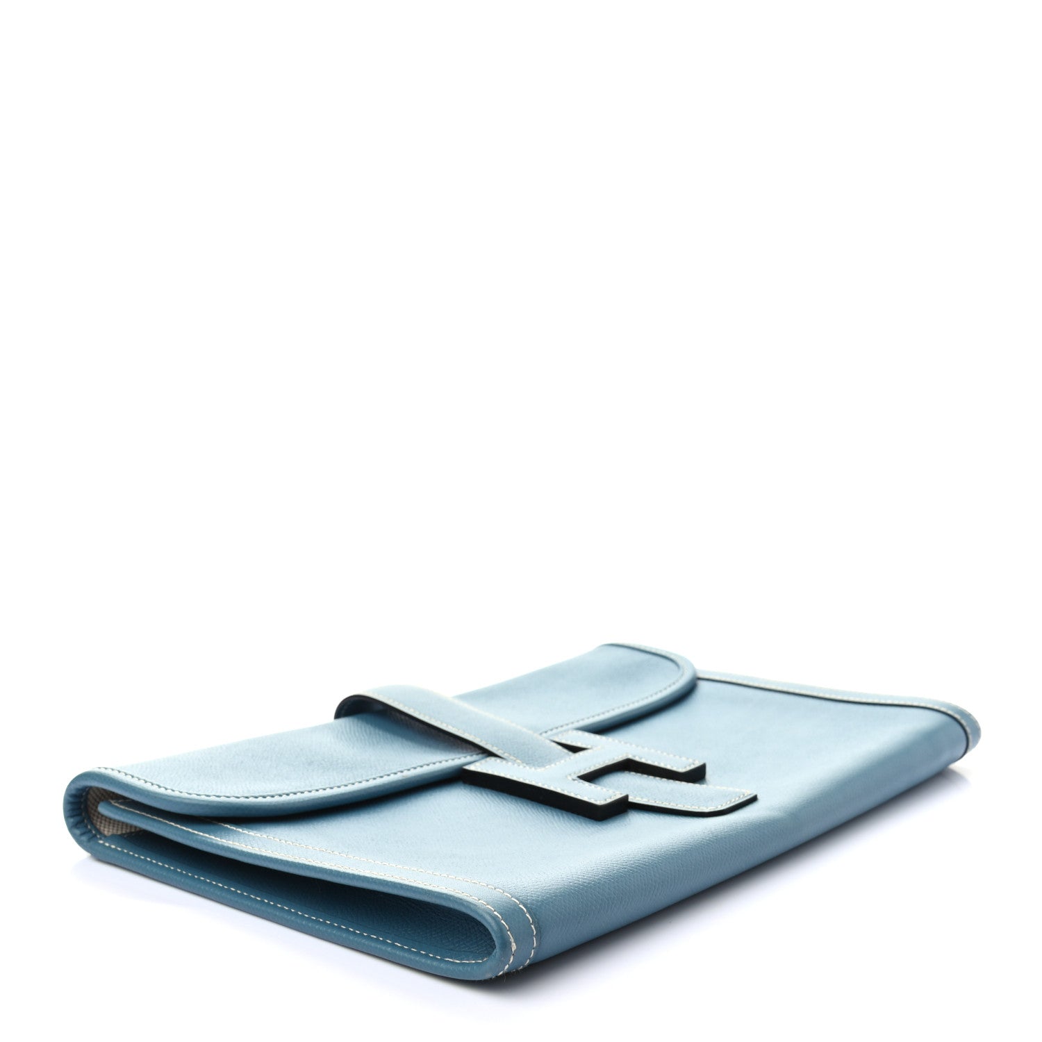Hermes Epsom Jige PM Clutch Blue Jean 5 of 9