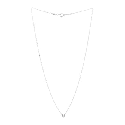 Tiffany Sterling Silver Diamond .05ct Elsa Peretti Diamonds by the Yard Pendant Necklace 3 of 4