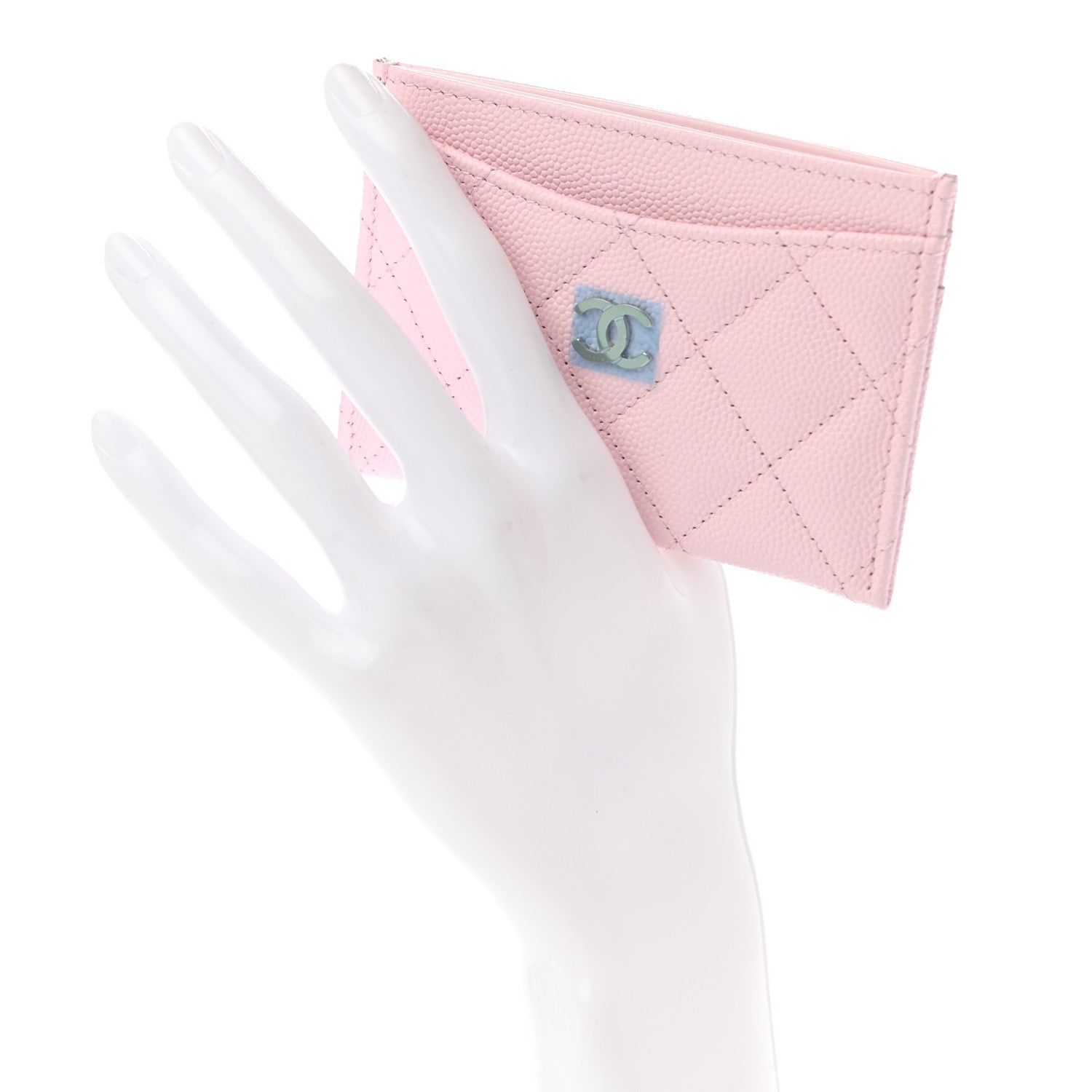 Chanel Caviar Quilted Card Holder Light Pink 2 of 8
