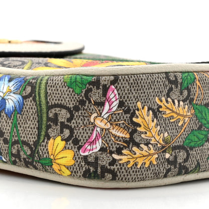 Gucci GG Supreme Monogram Flora Web Ophidia Phone Crossbody Bag White 10 of 16
