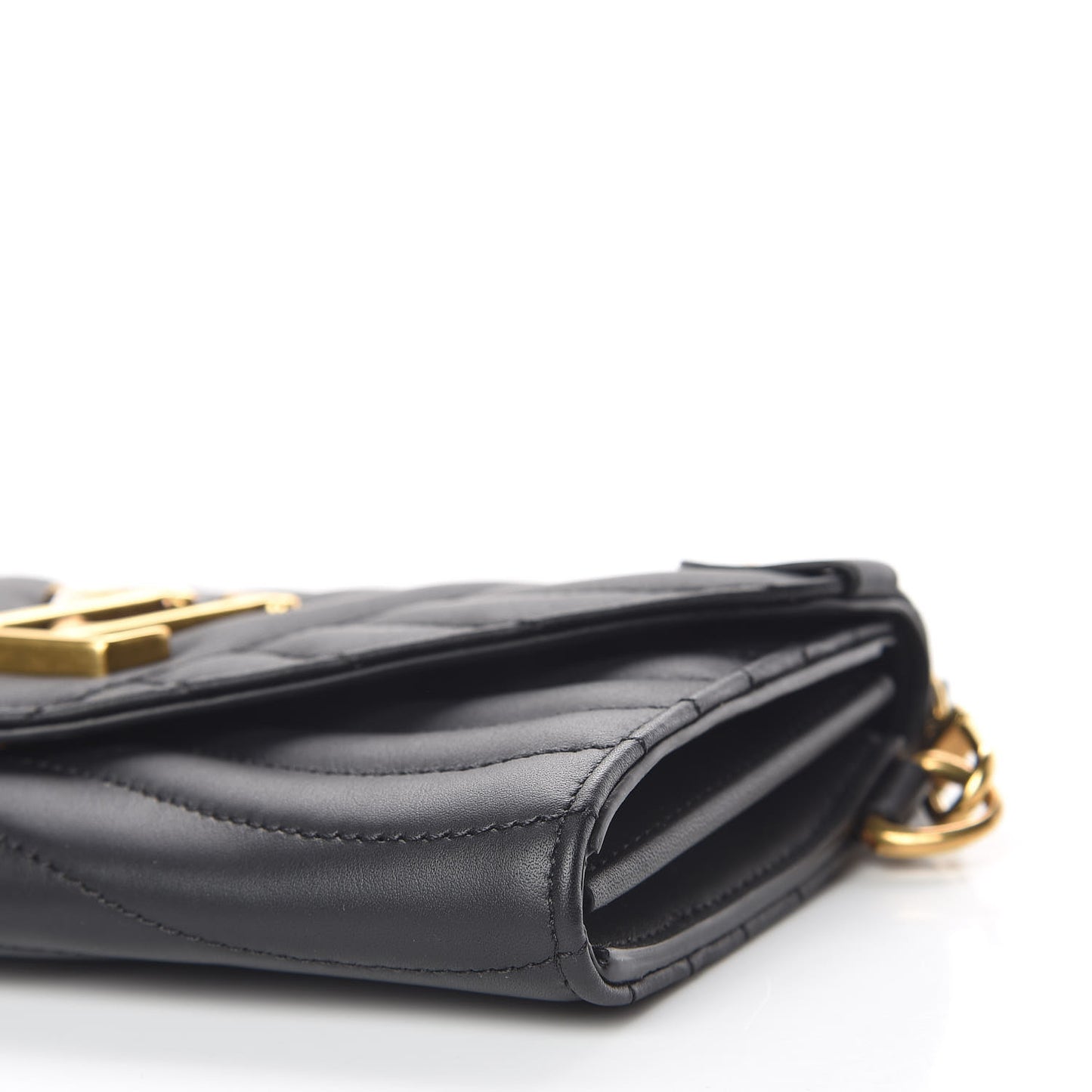Calfskin New Wave Long Wallet Black