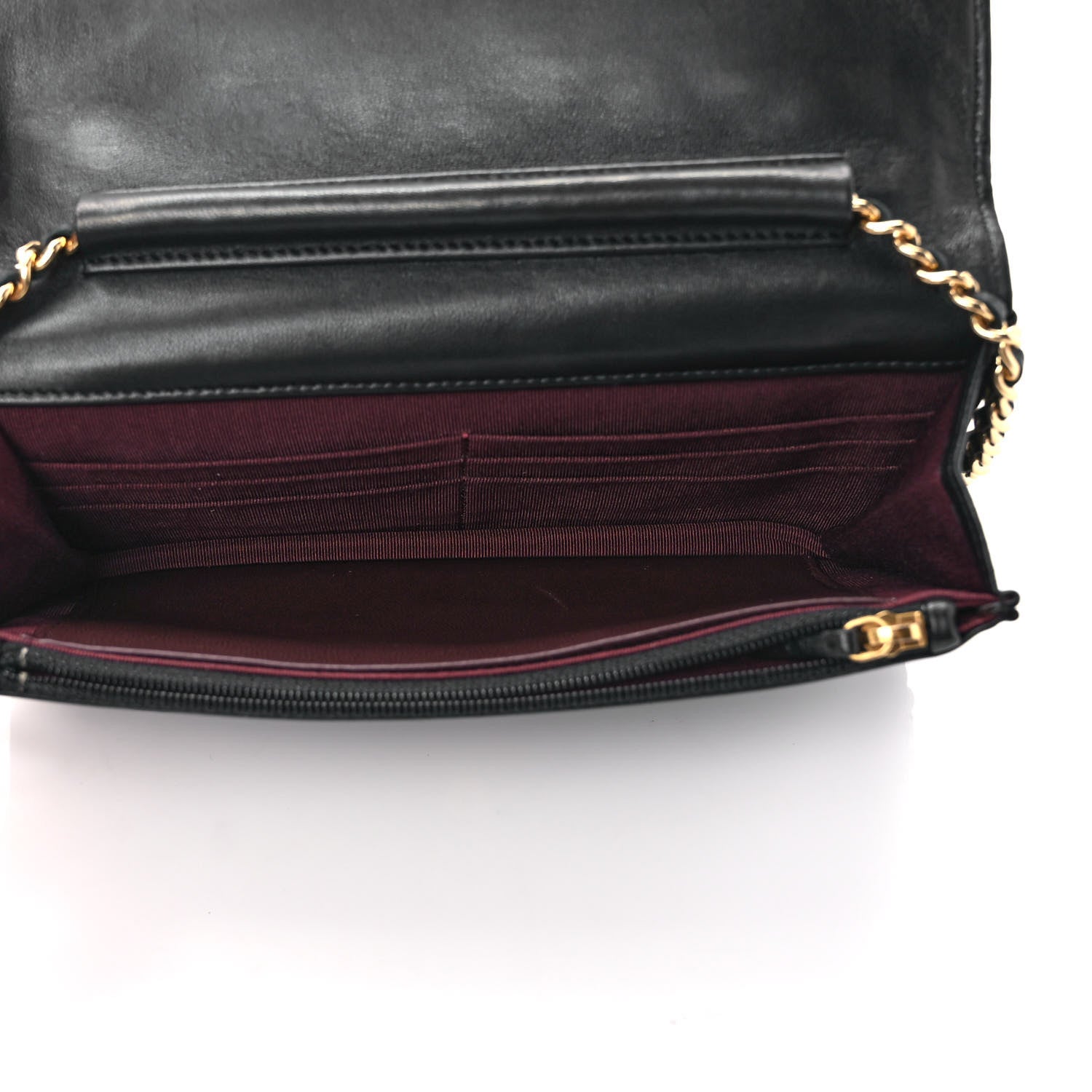Chanel Lambskin Quilted Wallet On Chain WOC Black 5 of 10