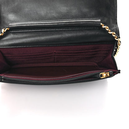 Chanel Lambskin Quilted Wallet On Chain WOC Black 5 of 10