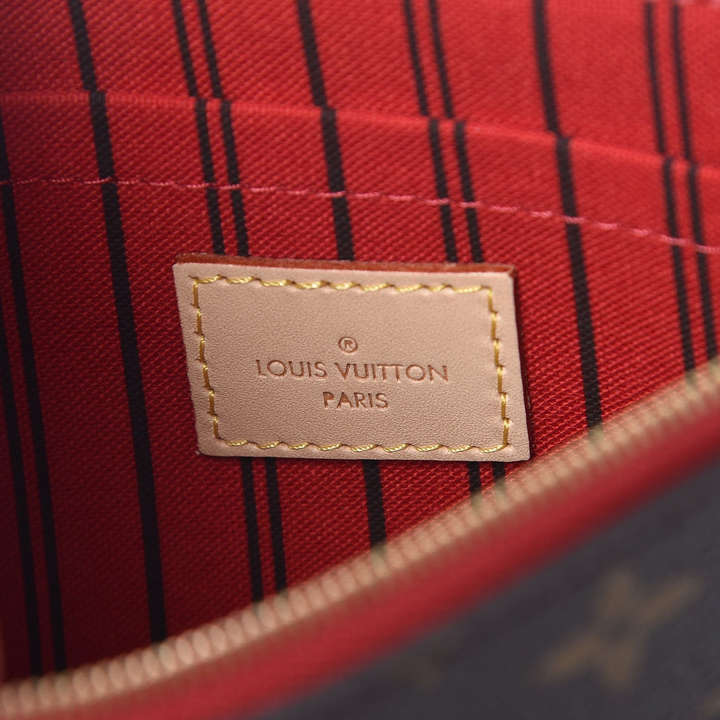 Monogram Neverfull MM GM Pochette Cherry