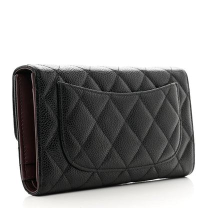 Chanel Caviar Quilted Large Flap Wallet Black 3 of 12