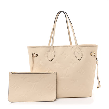Louis Vuitton Empreinte Monogram Giant Neverfull  MM Creme 3 of 12