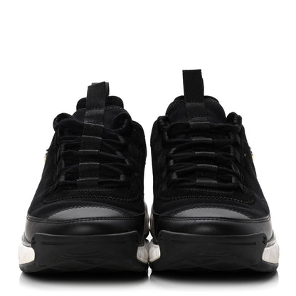 Chanel Velvet Calfskin Mixed Fibers CC Sneakers 38 Black 2 of 10