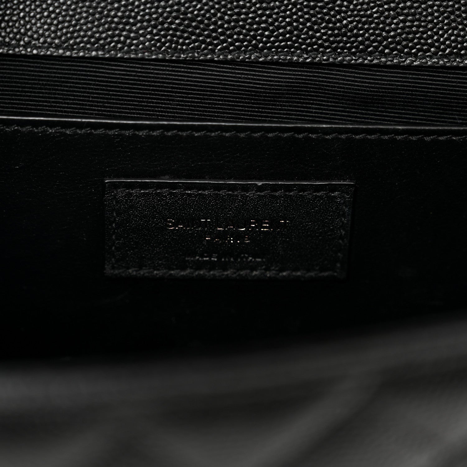Saint Laurent Grain De Poudre Textured Mixed Matelasse Triquilt Medium Monogram Monochrome Satchel Black 8 of 12