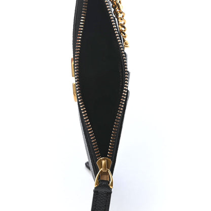 Valentino Garavani Grained Calfskin VLogo Zippered Card Holder Black 5 of 7