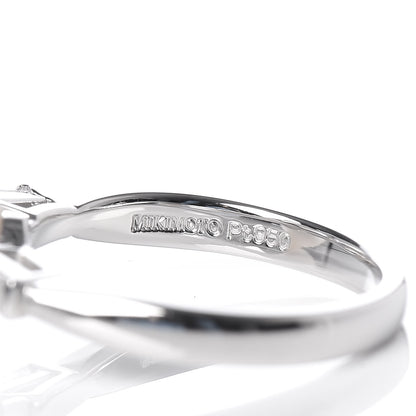 Mikimoto Platinum Diamond Akoya Pearl 10mm Ring 48 4.25 5 of 5