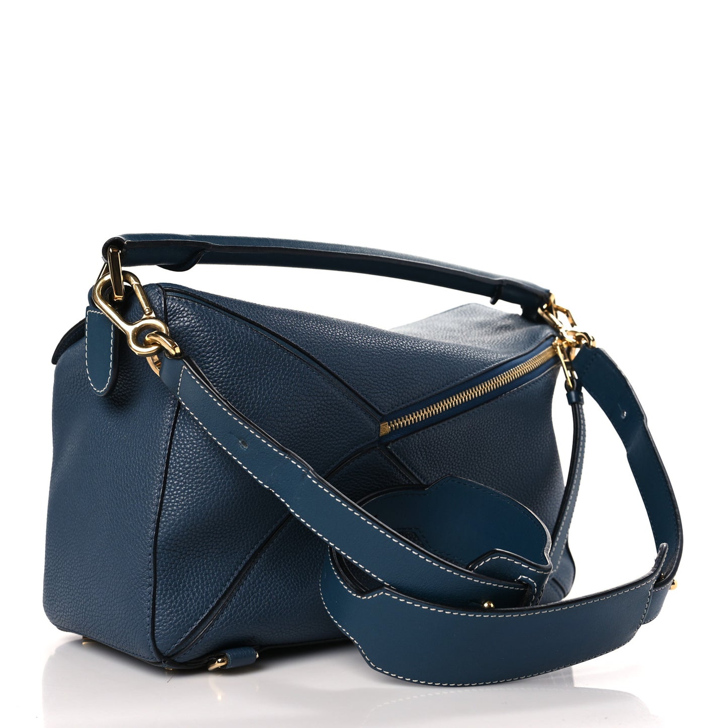 Calfskin Medium Puzzle Bag Marine
