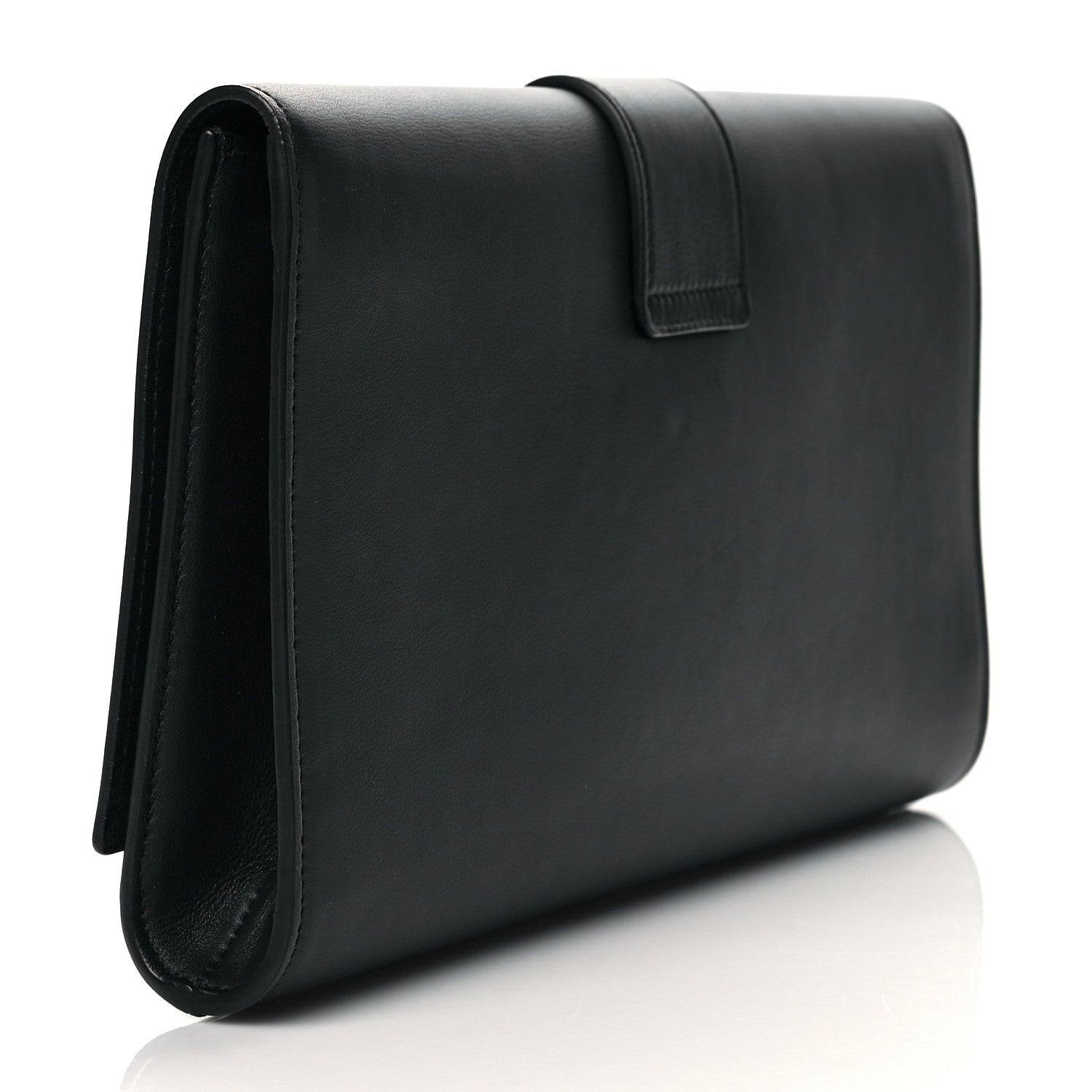 Saint Laurent Calfskin Classic Y Ligne Clutch Black 3 of 10