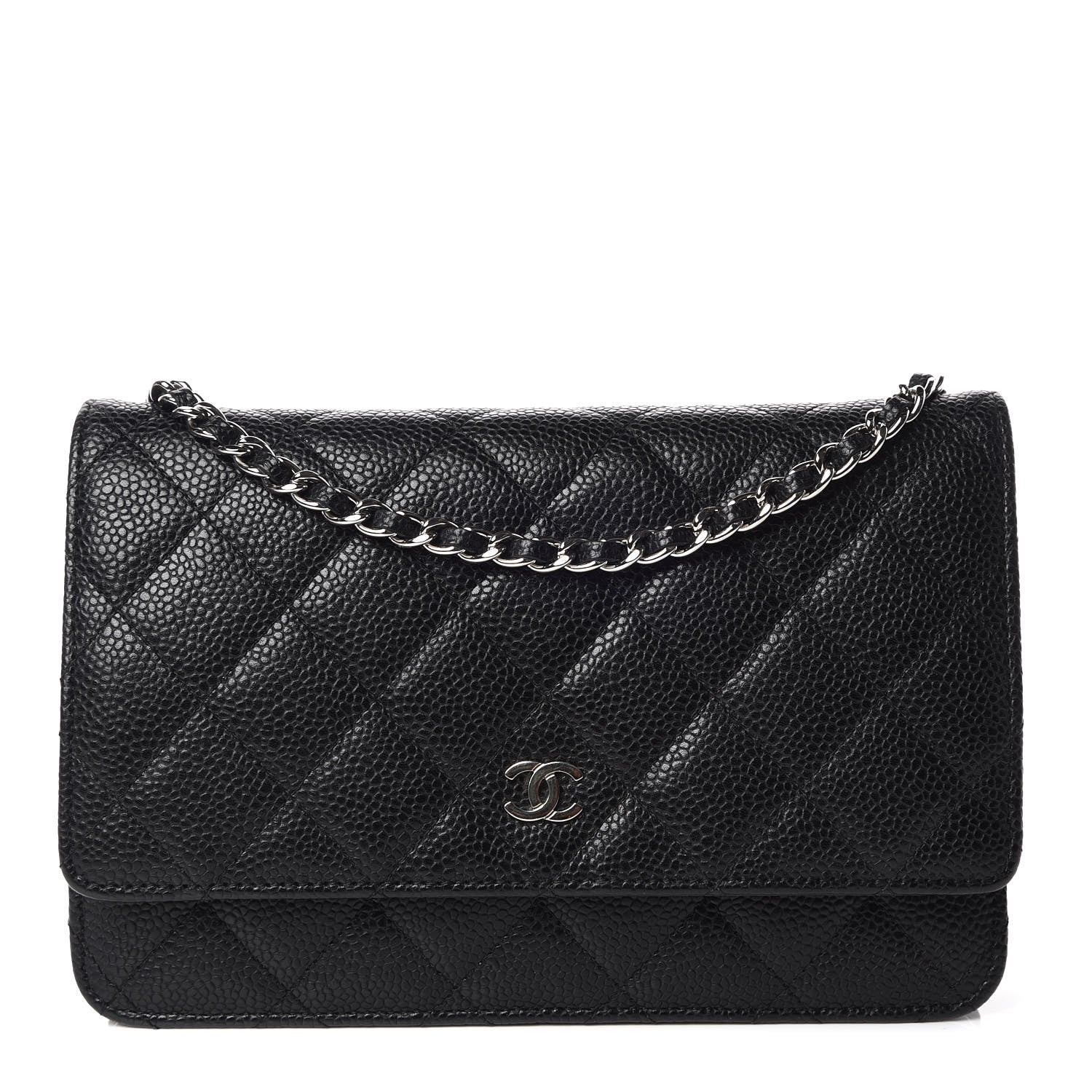 Chanel Caviar Quilted Wallet On Chain WOC Black 1 of 10