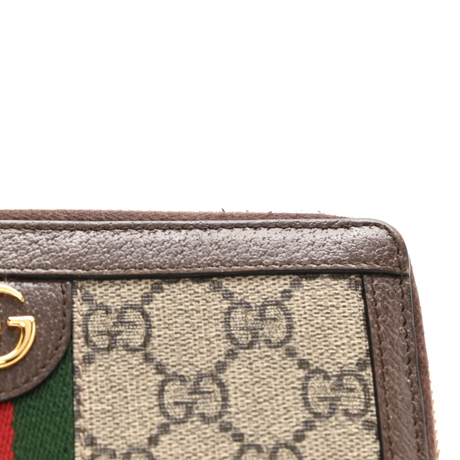 Gucci GG Supreme Monogram Web Ophidia Zip Around Wallet Brown 8 of 8