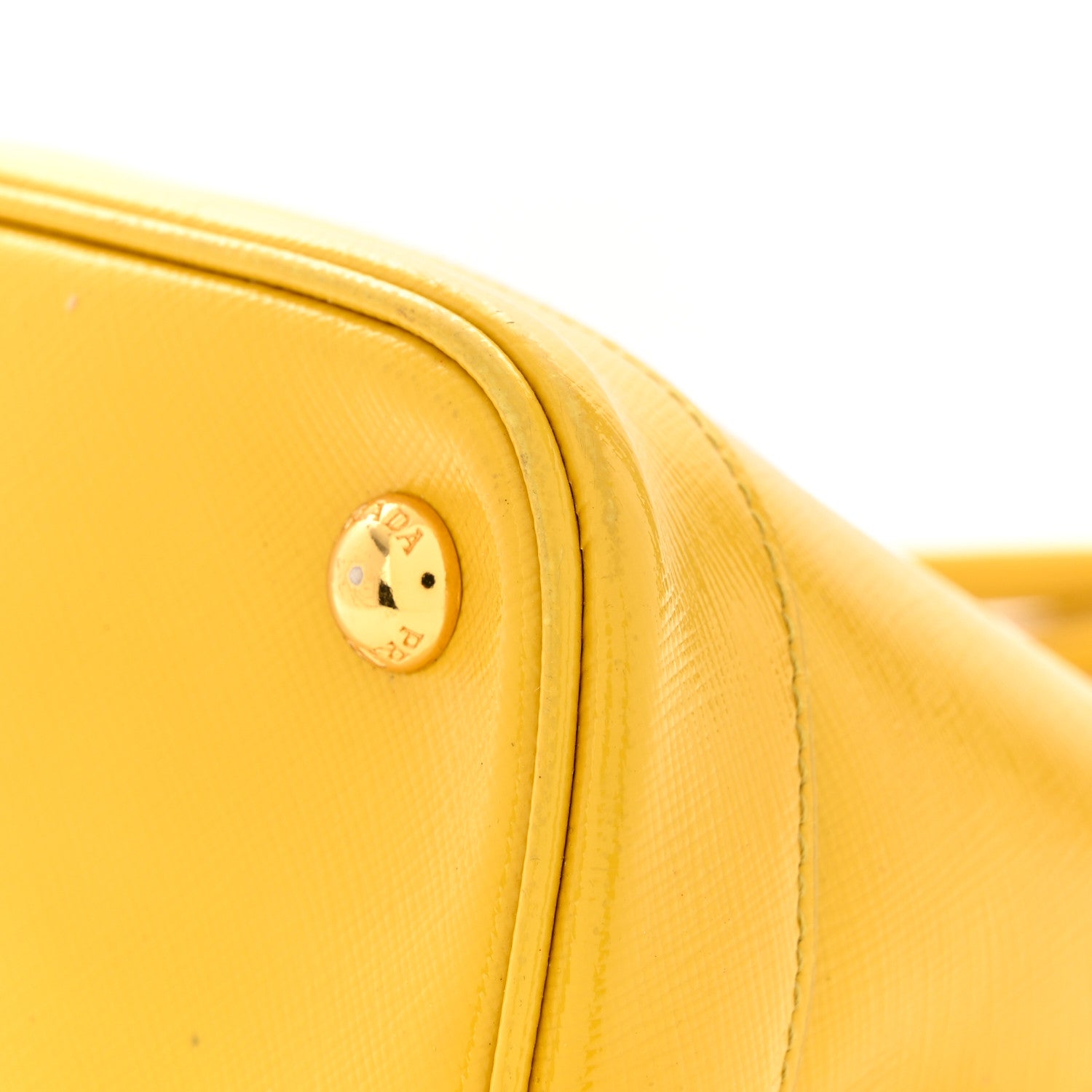 Prada Saffiano Vernice Medium Open Promenade Tote Ananas 10 of 27