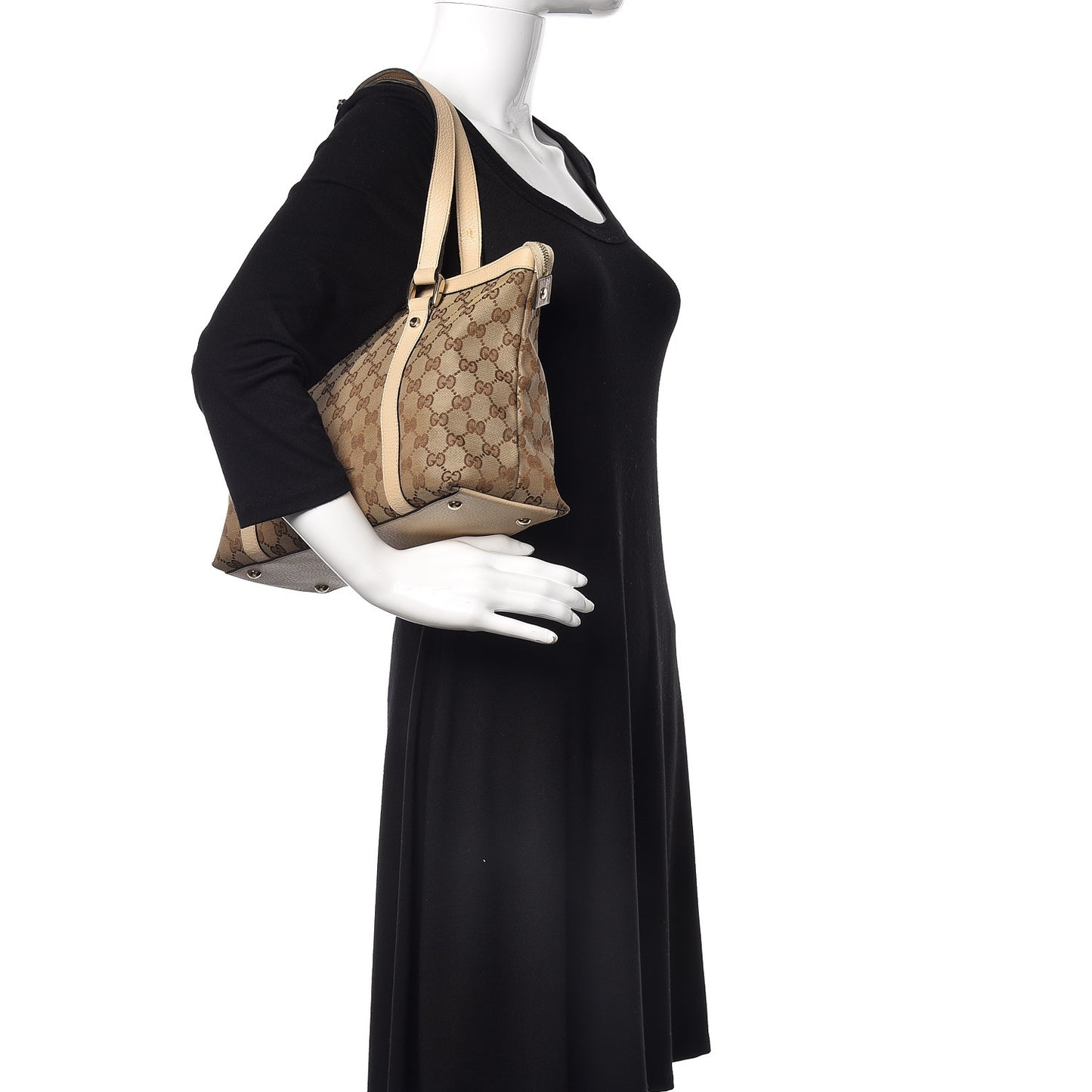 Monogram Medium Abbey Shoulder Bag Off White