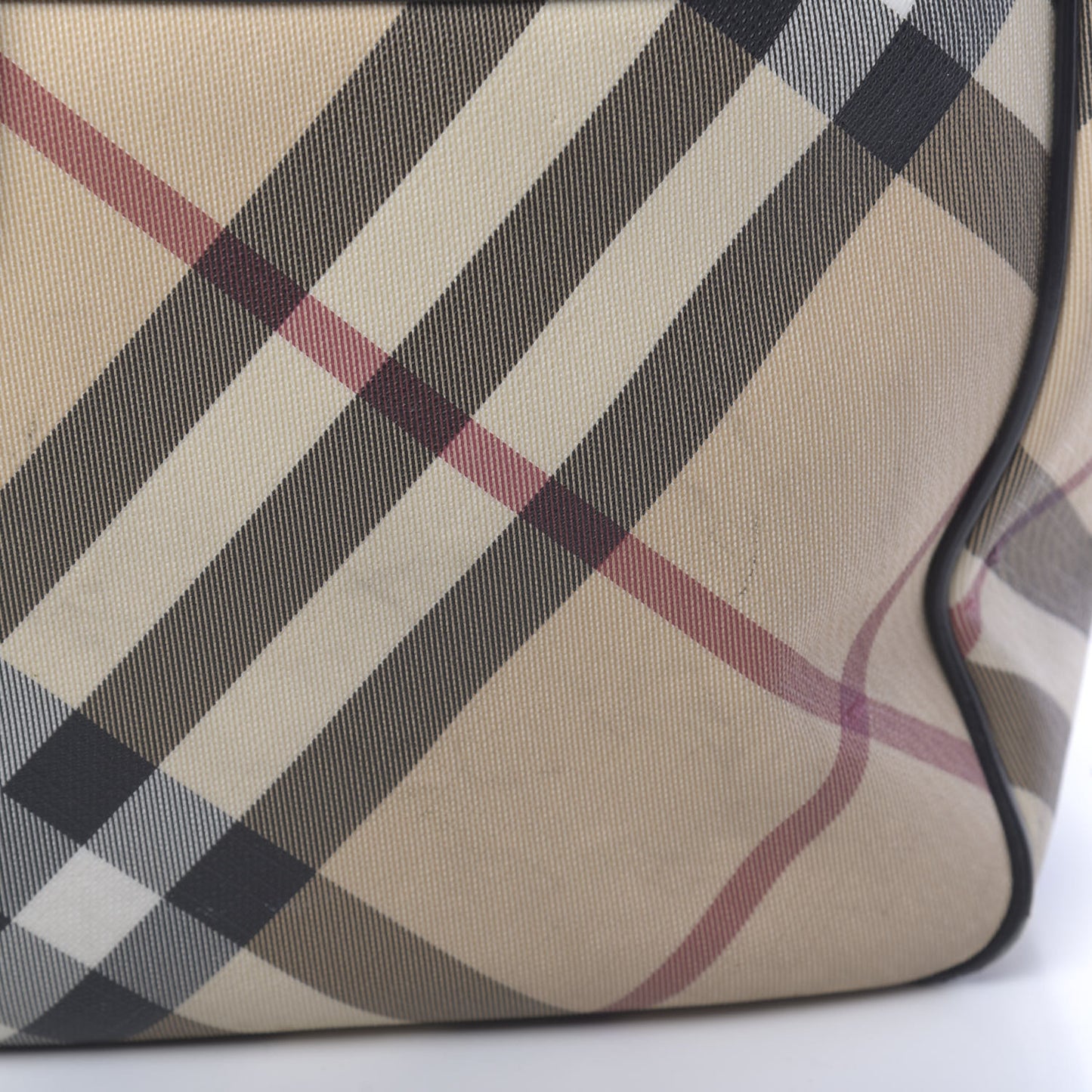 Patent Trim Nova Check Tote Black