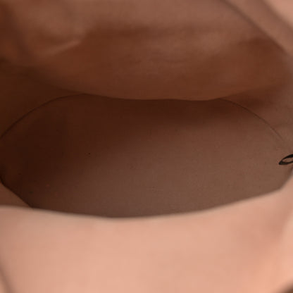 Gucci Monogram Textured Calfskin Horsebit 1955 Drawstring Bucket Bag Beige Brown Sugar 5 of 11