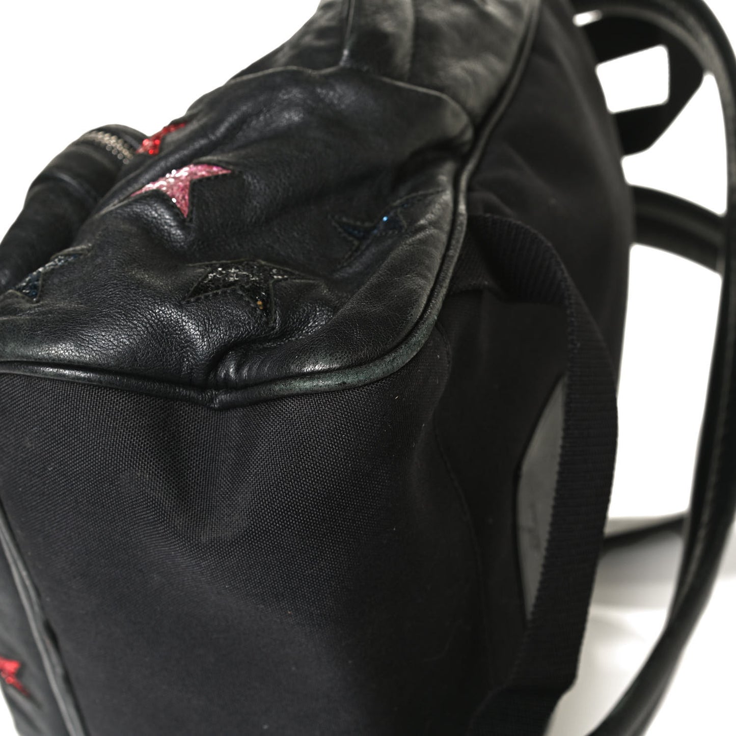 Lambskin Star Applique Mini City California Backpack Black