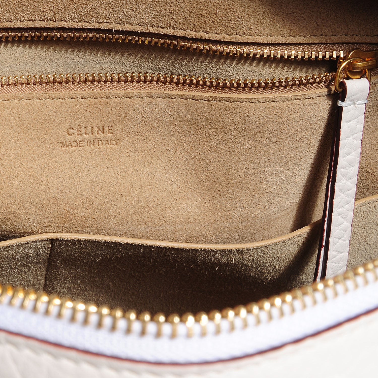 Celine Bullhide Calfskin Medium Ring Bag White 8 of 8