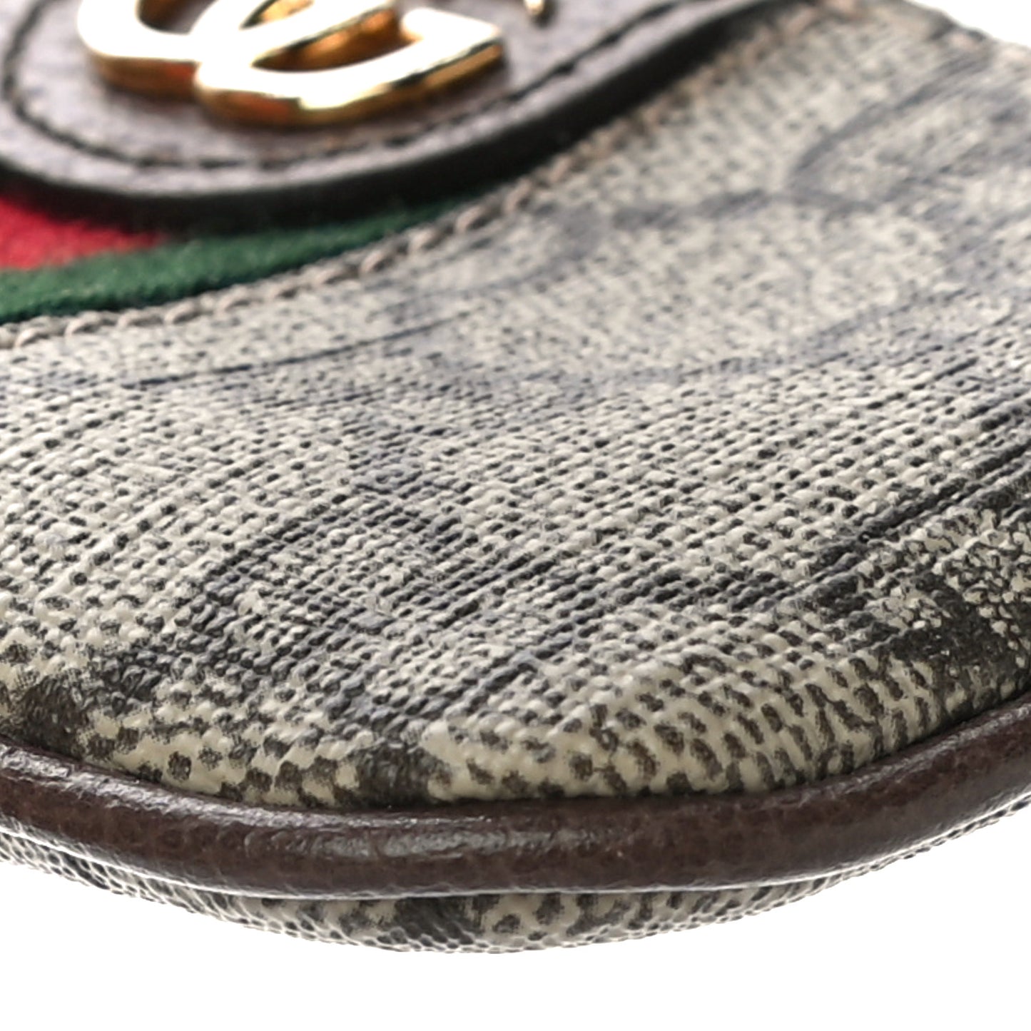 GG Supreme Monogram Web Ophidia Key Case Beige New Acero